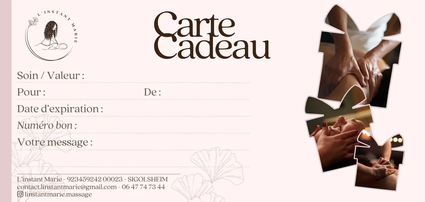 La carte cadeau de L'Instant Marie